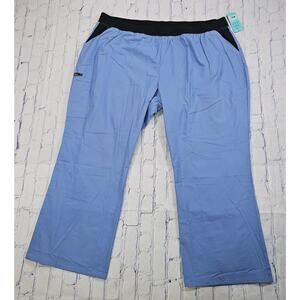 Cherokee Scrubs Elastic Pants Straight Leg Flexibles Blue WOMENS SIZE 5XL